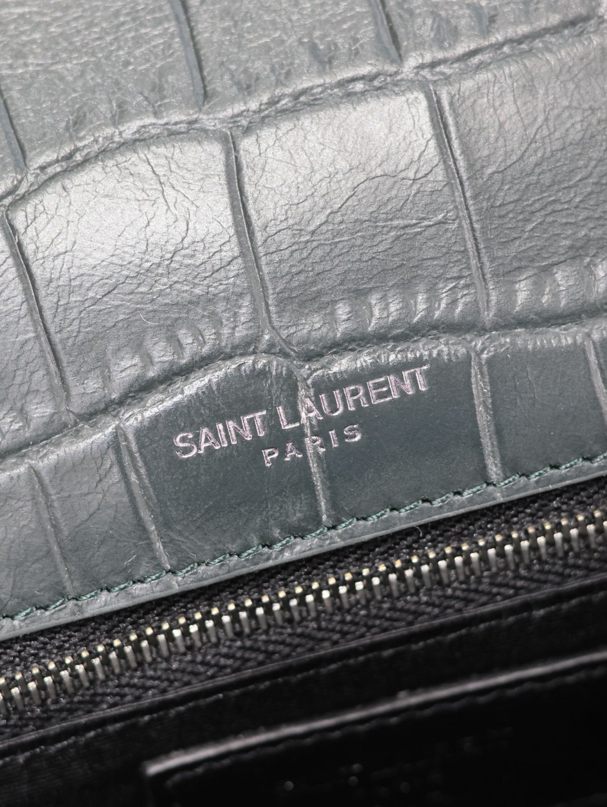 20 YSL 633158 绿色鳄鱼纹