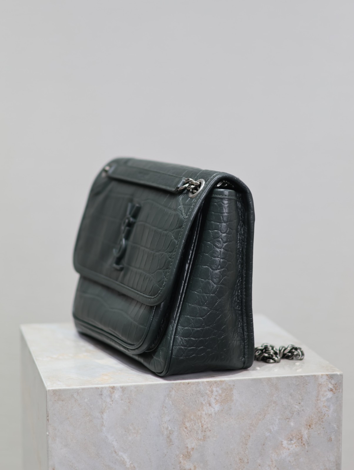 20 YSL 633158 绿色鳄鱼纹