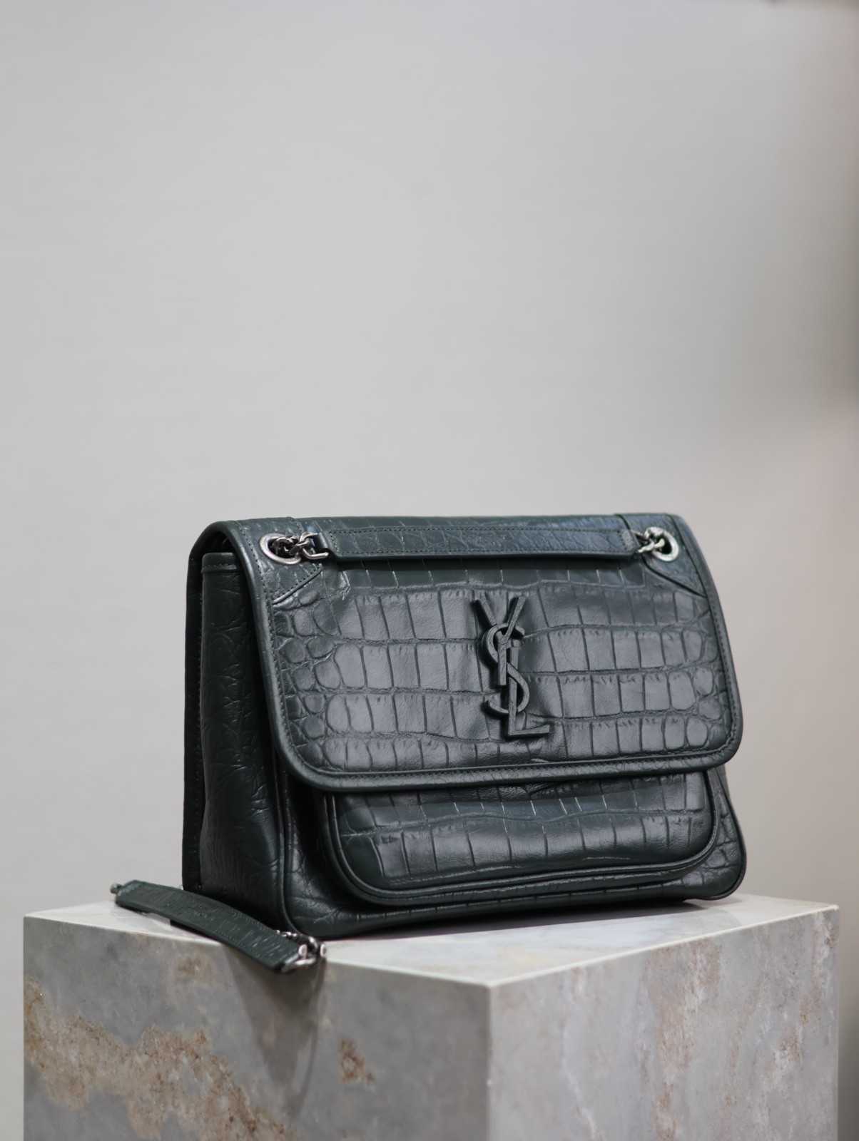20 YSL 633158 绿色鳄鱼纹